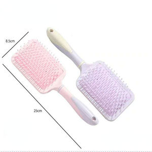 Logo personnalisé écologique paille de blé Airbag Massage des cheveux peigne du cuir chevelu grande planche coussin d'air peigne démêlant brosse à cheveux carrée - Product Image 4