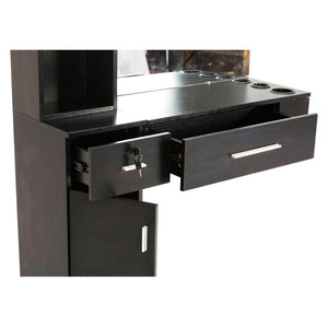 <span class=keywords><strong>Fournisseur</strong></span> d'usine Table de coiffeur avec miroir Table de salon de beauté avec miroir Design moderne Table de <span class=keywords><strong>coiffure</strong></span> noire avec miroir - Product Image 6