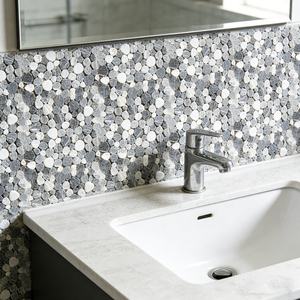 Piastrelle a Mosaico in <span class=keywords><strong>Marmo</strong></span> a Forma di Pera Moderne, Resistenti all'Acqua e Antiscivolo per Pareti Interne, Rivestimenti Bagno e Pavimenti Esterni - Product Image 3