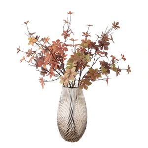 Fleur artificielle CallaFloral, feuille de dragon doré hawaïen, eucalyptus, branche unique, décoration intérieure, orange, vert automnal - Product Image 5