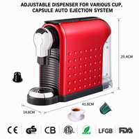 Machine à café expresso à capsules 19 bars NS 1260W, machine à café automatique à capsules pour la maison et le bureau