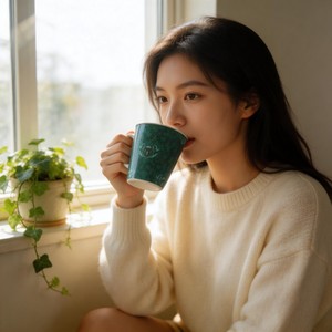 Fabricant chinois de tasses en céramique de 11 oz avec décoration florale en forme de V, marque HARVIT, origine Shandong, vente en gros de tasses à café - Product Image 3