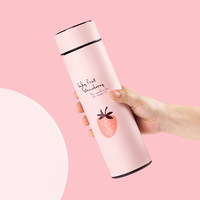 Bouteille d'eau isotherme à vide avec infuseur à thé, affichage numérique intelligent de la température LED, logo personnalisé