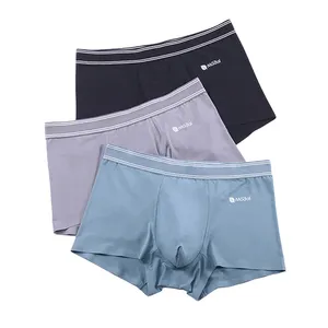 Soft Comfortable Breathable Ultra Men'S Modal Boxer Briefs Mature Big Bulge Male Penis Underwear