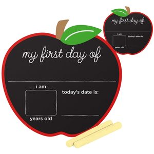 Letrero de <span class=keywords><strong>Pizarra</strong></span> para el Primer y Último Día de Clases, Accesorios Reutilizables con Forma de Manzana para Fotos, Tablero de Hitos de Regreso a Clases para Niños - Product Image 6