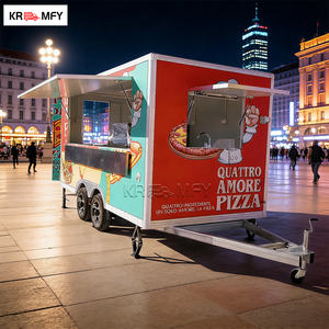 Remorque de restauration carrée avec four à pizza, équipement complet pour crème glacée, certifiée DOT, cuisine mobile pour BBQ, burgers et street food - Product Image 3