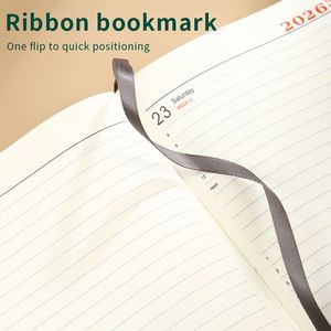 Carnet de notes à couverture rigide pour bureau, école, étudiants, papeterie A5/B5, bloc-notes épais, personnalisation du logo avec bande élastique - Product Image 2