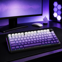 Clavier de jeu mécanique FIFINE GK3 75% à commutation à chaud, 1000Hz NKRO, rétroéclairage RGB, filaire, programmable, avec bouton macro pour PC Gamer
