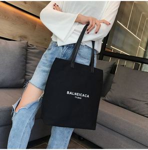 Sacs à main pour femmes noires avec logo imprimé personnalisé, sac fourre-tout en toile de coton - Product Image 4