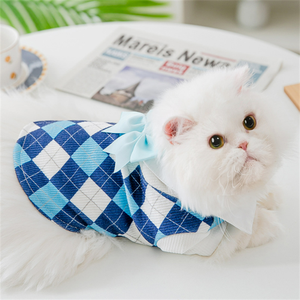Ropa <span class=keywords><strong>de</strong></span> primavera y otoño para parejas, trajes finos a cuadros <span class=keywords><strong>de</strong></span> estilo <span class=keywords><strong>de</strong></span> la <span class=keywords><strong>Academia</strong></span> Americana, bonitos para mascotas - Product Image 2