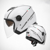 Usine directe quatre saisons Ventilation Anti-buée Double lentille casque de moto confortable doublure amovible ABS demi-visage nouveau