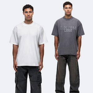 Camisetas de talla grande para hombre de 300Gsm Boxy Plain Streetwear, camiseta de gran tamaño, serigrafía de peso pesado, camiseta en blanco de algodón 100% para hombre - Product Image 1