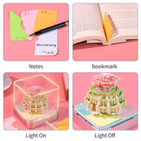 Bloc-notes 3D Sky Castle, Calendrier, Décoration de bureau, Art papier, Marque-page, Ensemble de papeterie, Cadeau pour anniversaire et fêtes