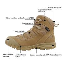 Chaussures de chasse durables pour hommes, bottes en cuir, bottes tactiques pour la protection