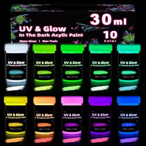 Pintura Luminosa de 12 Colores, Polvo de Pigmento Luminoso para Decoración Corporal y Facial, Polvo de Pigmento que Brilla en la Oscuridad - Product Image 3