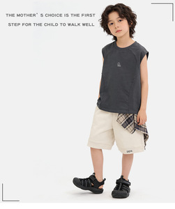 Sandalias <span class=keywords><strong>para</strong></span> Niños 2025, Nuevas Sandalias de Verano Antideslizantes con Cierre de Velcro, Altura hasta el Tobillo, Suela de Goma, <span class=keywords><strong>Chanclas</strong></span> de Playa - Product Image 6