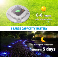 Lampe Solaire LED Encastrable Haute Performance IP67 avec Batterie LiFePO4, Contrôle Sans Fil, Anti-écrasement en Aluminium pour Allée et Jardin