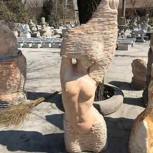 Décoration <span class=keywords><strong>de</strong></span> <span class=keywords><strong>jardin</strong></span> sculptée à <span class=keywords><strong>la</strong></span> main Art grandeur nature Sexy Nude Beautiful Woman pink White Marble Statue - Product Image 2