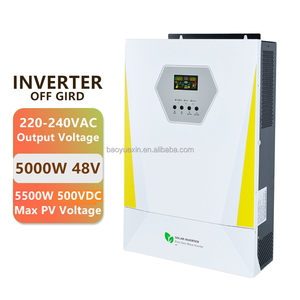 เครื่องแปลงไฟพลังงานแสงอาทิตย์แบบไฮบริด Pure Sine Wave 3kW ถึง 11kW พร้อมระบบควบคุม MPPT เชื่อมต่อกับระบบไฟฟ้า 48V UPS พร้อมระบบปิดอัตโนมัติแบบคู่ จ่ายไฟเฟสเดียว - Product Image 1