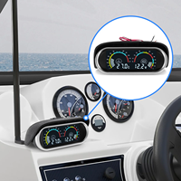 Pengukur tegangan mobil, Voltmeter suhu air otomatis untuk semua Universal 12V 24V mobil perahu kapal 2 in 1