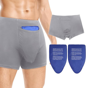 Sous-vêtements de soutien en nylon ajustés sur mesure avec pochettes de glace pour la récupération post-vasectomie, offrant un soutien testiculaire doux - Product Image 6