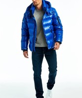 Doudoune d'hiver haut de gamme pour homme avec fermeture éclair, imperméable, à capuche et col montant, épaisse, pour grandes tailles
