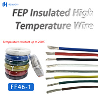 Cable Industrial FF46-1 de Alta Temperatura, Resistente al Calor, con Aislamiento FEP, Núcleo de Cobre Estañado, 100m, Clasificación IP65, 600V