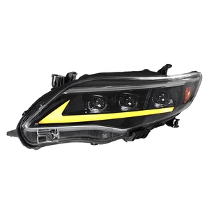 For 11-13 US Version 12V 50W <b>Headlight</b> Assembly Modification Three-eye <b>LED</b> Daytime Running Light Flowing 12V <b>LED</b> <b>Headlight</b> Assem - Product Image 4