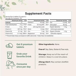 TamSlly sıcak satış Premium organik <span class=keywords><strong>Spirulina</strong></span> yetişkin enerji desteği için vitamin ve mineraller ile <span class=keywords><strong>500</strong></span> mg tabletler - Product Image 4