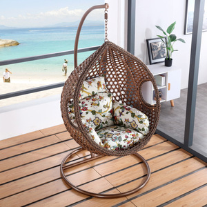 Sedia Sospesa a Dondolo a Uovo <span class=keywords><strong>in</strong></span> <span class=keywords><strong>Rattan</strong></span> Moderno con Supporto da Esterno all'Ingrosso per Giardino, Balcone, Patio, Terrazza, Parco <span class=keywords><strong>e</strong></span> Uso Scolastico - Product Image 4