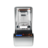 Mixeur Commercial Robuste à Faible Bruit avec Couvercle Insonorisant, 2200W, Grande Capacité 2L, pour Smoothies