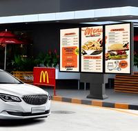 Affichage numérique LCD extérieur étanche personnalisé 3000 Nits avec gestion CMS à distance pour les panneaux de menu de restaurant, système de prix et de commande