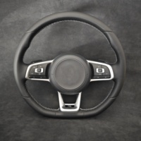 Volant en cuir suédé bleu personnalisé pour Volkswagen Polo MK7 Passat Golf 4 5 6 7 8 GTI R Line MK5 MK6 MK7 MK8