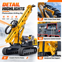 Pile driver solaire HD-600PD, profondeur 3m, diamètre 300mm, couple 8000Nm, forage pneumatique pour formations en pierre