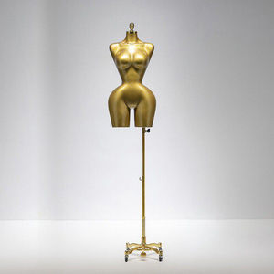 Maniquí de Torso Femenino de Moda al por Mayor, Forma de Vestido con Cintura de Reloj de Arena y Soporte Metálico Ajustable para Tiendas de Ropa - Product Image 6