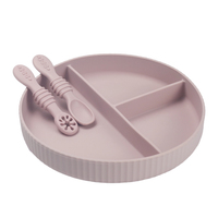 Assiette pour bébé en silicone de haute qualité non toxique écologique avec cuillères