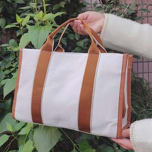 Sac fourre-tout en toile de coton avec fermeture éclair, poignée en corde, logo personnalisé, couleur personnalisée, utilisation publicitaire - Product Image 5