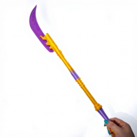 Produk Baru KPOP Hunter Witch Hunter Props Mira Pisau Besar Role Play Ungu/Kuning Cetak 3D