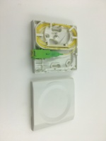 Boîtier de prise fibre optique mini FIBERVISION RS-01F ABS 1 port, plaque frontale FTTH, boîtier de sortie fibre, montage facile FTTB/FTTX