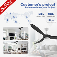 Ventilador de Techo 1stshine de Madera Sólida, Silencioso, Ecológico, para Uso en Interiores y Exteriores, Decoración del Hogar, Sala de Estar, Dormitorio, con Luz
