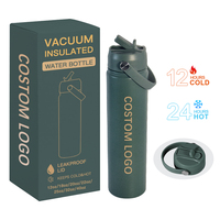 Bouteille d'eau sport isotherme en acier inoxydable de 25 oz, gourde de voyage sans BPA avec documentation FDA FCC