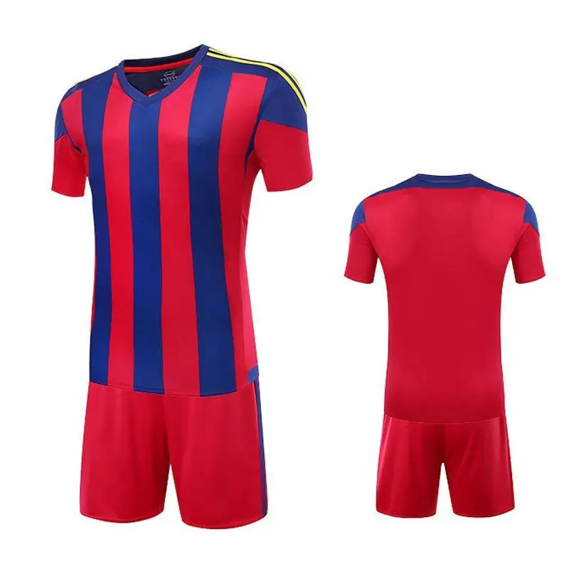 Jogo de terno de futebol masculino, camisa de time de treinamento, manga curta, impressão por sublimação térmica, camisa de futebol DIY