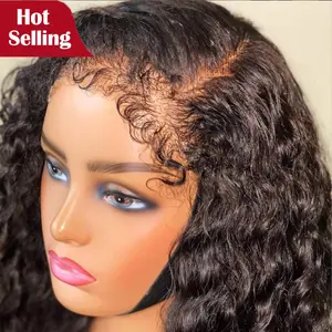 12A 4C Kinky Edges Linha Fina 13X6 Lace Front Perucas Cabelo Humano Afro Kinky Curly Glueless HD Transparente Lace Frontal Peruca com Encaracolado