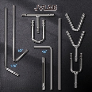 Set di Connettori per Tubi in Vetro Include Forme a U, T, Y, L, Angoli Diritti e a 45/60/90/120 Gradi in Vetro Borosilicato per <span class=keywords><strong>Chimica</strong></span> - Product Image 4