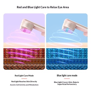 Dispositivo de Belleza con <span class=keywords><strong>Luz</strong></span> Roja y Azul para el Contorno de <span class=keywords><strong>Ojos</strong></span>, Sensor Térmico Inteligente, Vibración Eléctrica, Impermeable, Masajeador Manual Pequeño - Product Image 3