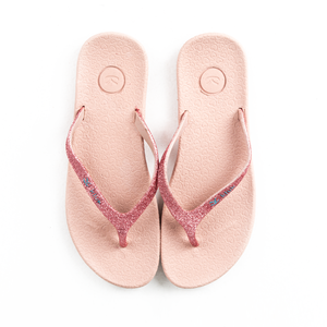 Sandales à lanières rose poudré pour femmes, avec semelle intérieure contournée, pour l'été et une utilisation décontractée - Product Image 3