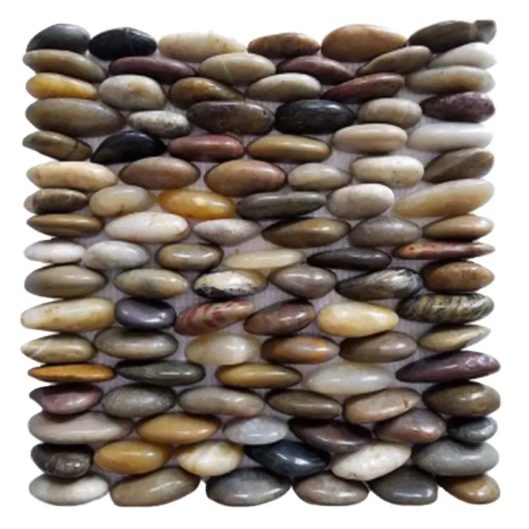 Трехмерная декоративная мозаика из натурального полированного камня разных цветов, напольная кладка из камня и многослойная настенная плитка
