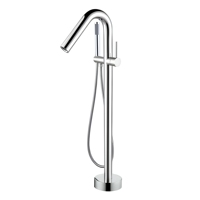 Robinet de baignoire mural contemporain en acier inoxydable gris, thermostatique, avec cartouche céramique, monocommande, garantie 5 ans, Jet