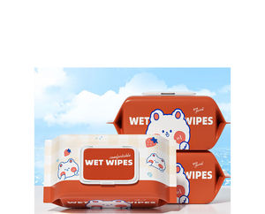 Paquete grande de 80 toallitas húmedas para bebés, tamaño familiar, toallitas para limpiar manos y boca de bebés, toallitas para niños. - Product Image 5