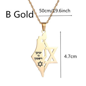 Collier de carte en acier inoxydable véritable 18 carats en or anti-ternissement, collier étoile de David, étoile juive religieuse pour femmes hommes filles - Product Image 3